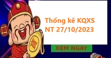 Thống kê KQXS Ninh Thuận 27/10/2023