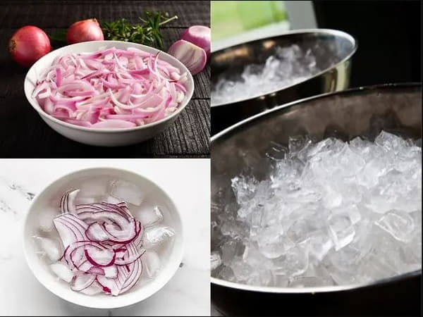 Cách làm hành tây bớt hăng bằng nước lạnh