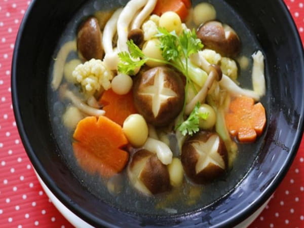 Canh nấm chay