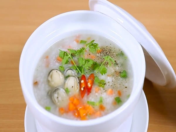 Cháo nấm chay