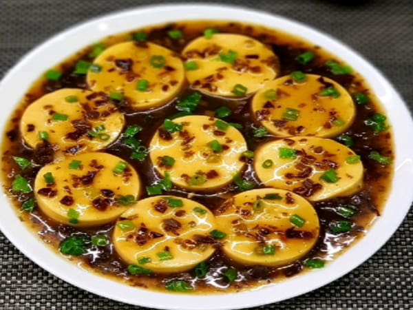 Canh đậu hũ non nấm đông cô