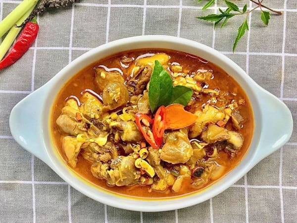 Lòng mề gà xào cà ri