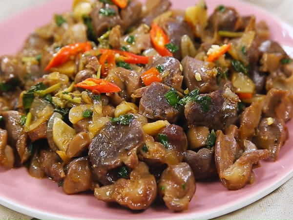 Mề gà làm món gì ngon - mề gà xào sả ớt