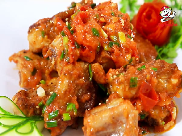 Sườn non chay sốt cà chua