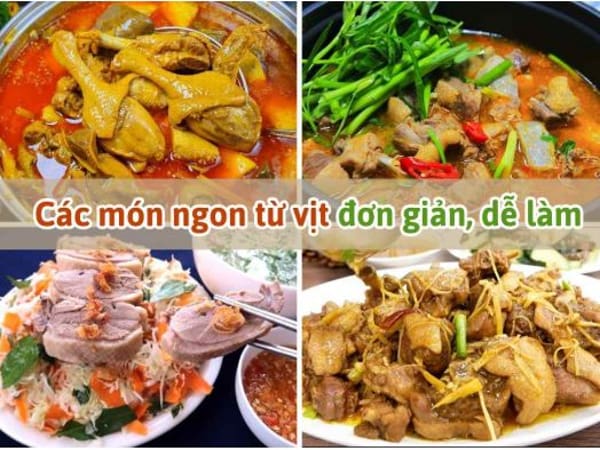 Vịt làm món gì ngon, những món ngon từ vịt