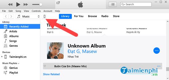 Mở phần mềm iTunes trên máy tính